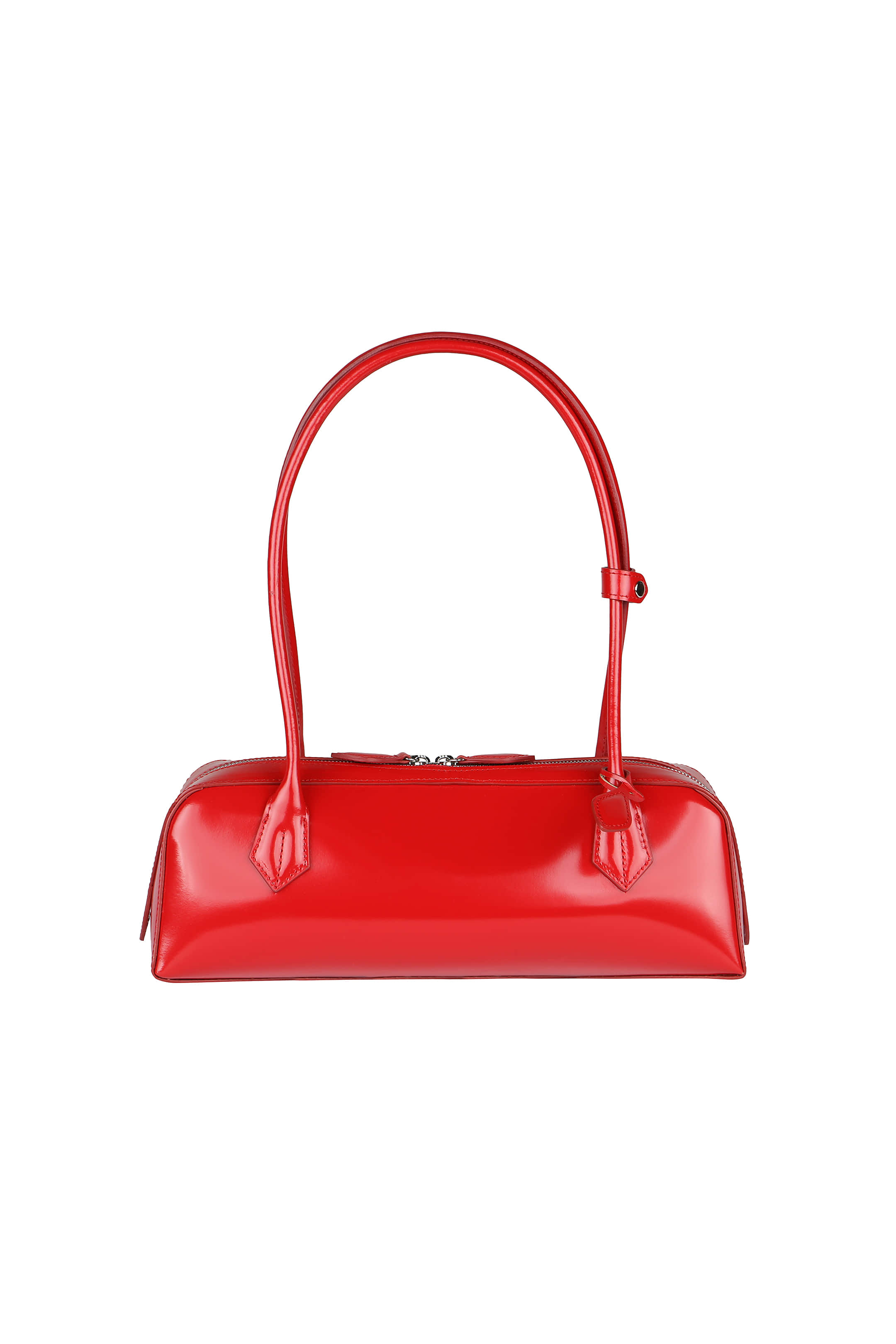 Box leather bag - red